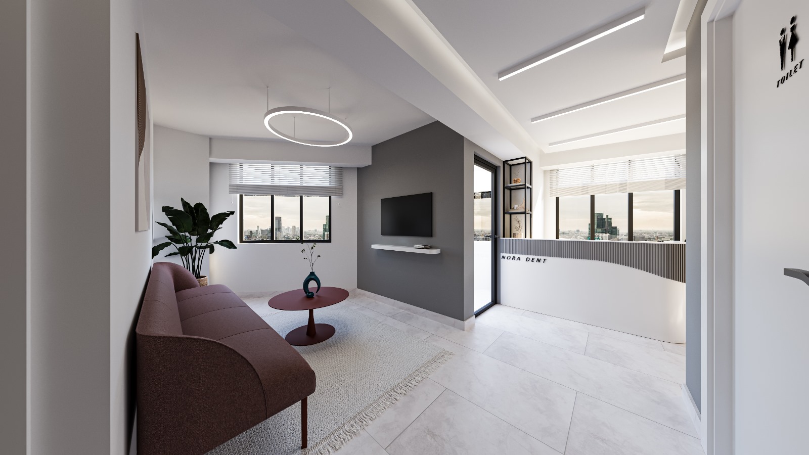 DentNora diş kliniği tedavi odası panoramik görünüm