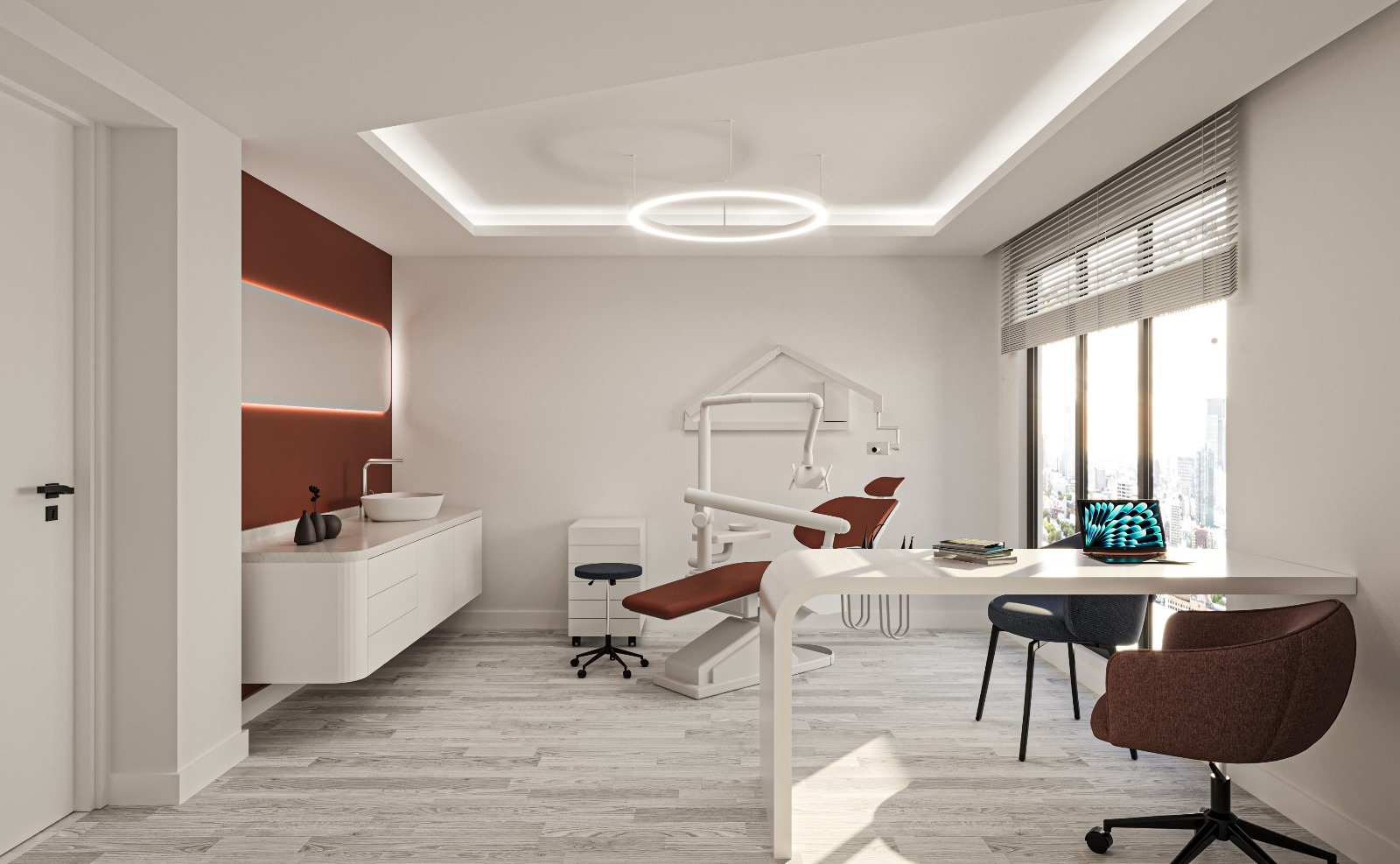 DentNora diş kliniği modern iç mekan tasarımı
